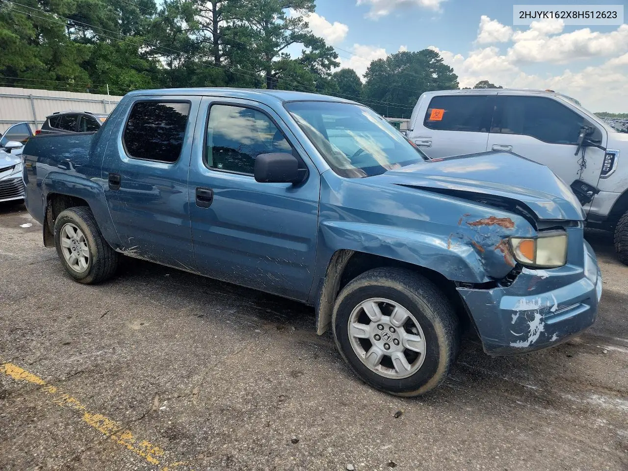 2008 Honda Ridgeline Rt VIN: 2HJYK162X8H512623 Lot: 59831526