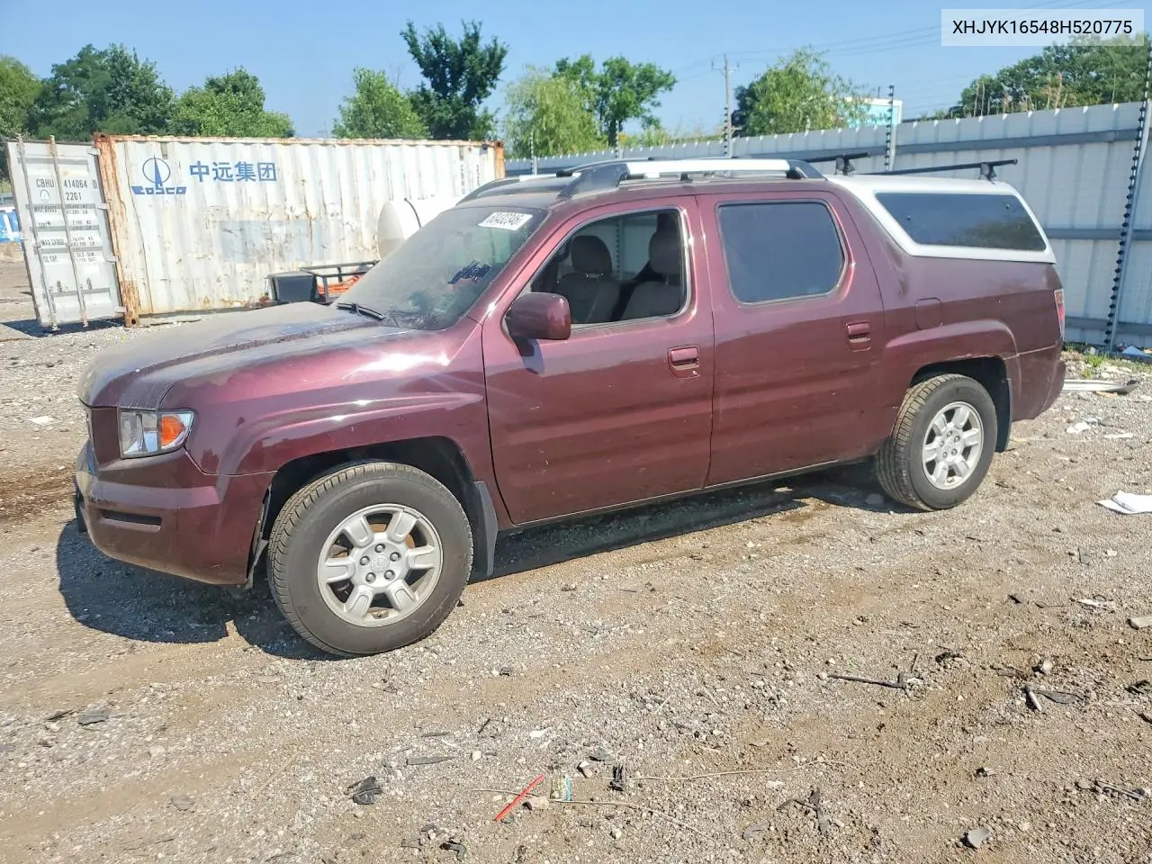 2008 Honda Ridgeline Sport VIN: 2HJYK16548H520775 Lot: 60432346