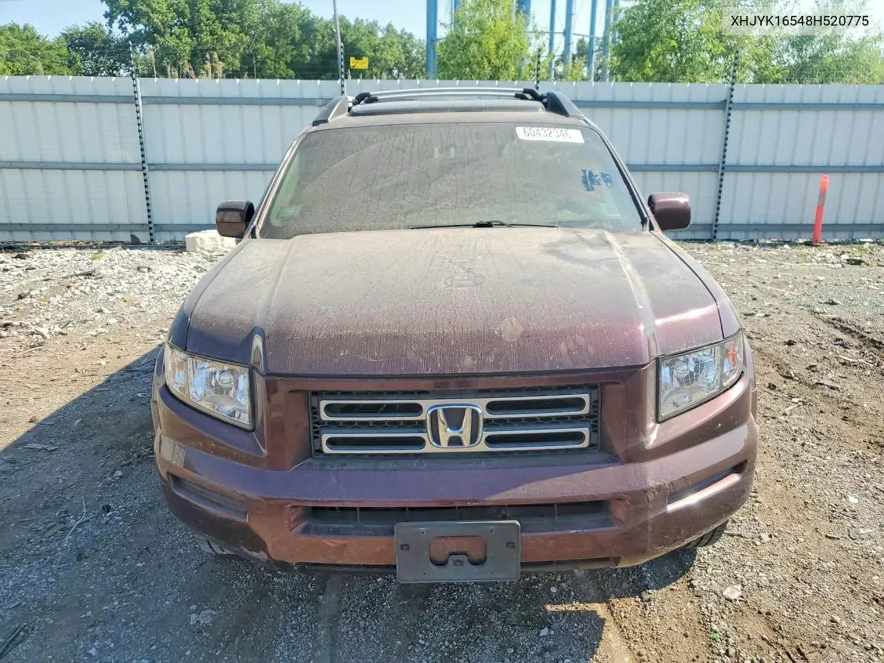 2008 Honda Ridgeline Sport VIN: 2HJYK16548H520775 Lot: 60432346