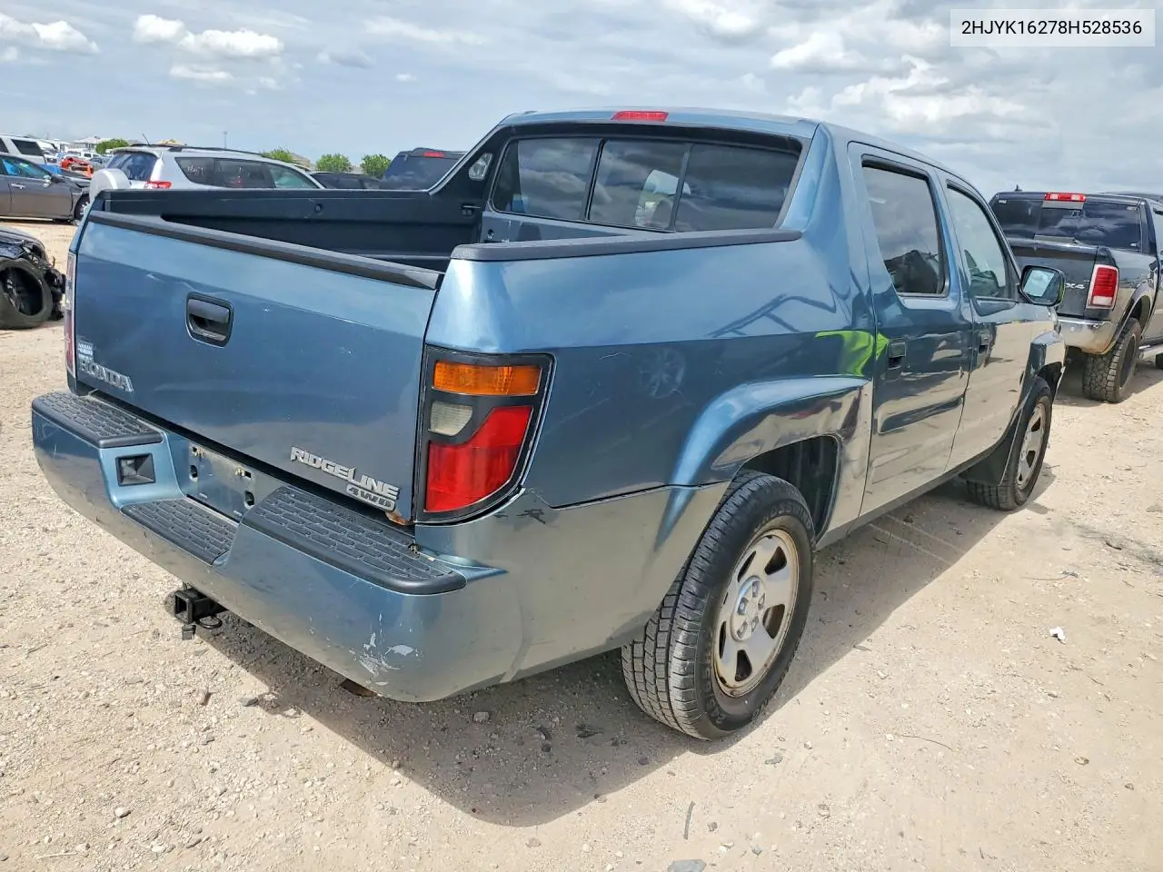 2008 Honda Ridgeline Rt VIN: 2HJYK16278H528536 Lot: 60882486