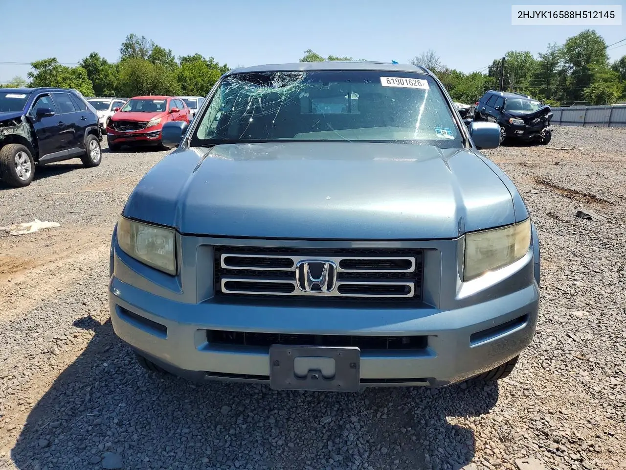 2008 Honda Ridgeline Rtl VIN: 2HJYK16588H512145 Lot: 61901626