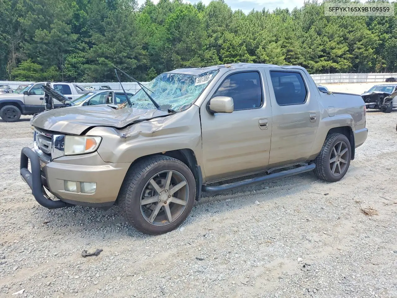 2009 Honda Ridgeline Rtl VIN: 5FPYK165X9B109559 Lot: 56813066