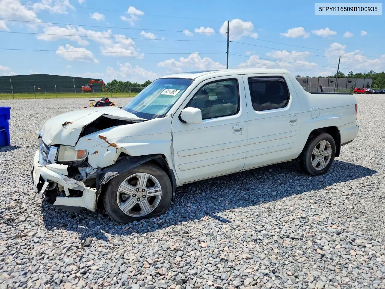 2009 Honda Ridgeline Rtl VIN: 5FPYK16509B100935 Lot: 59327366