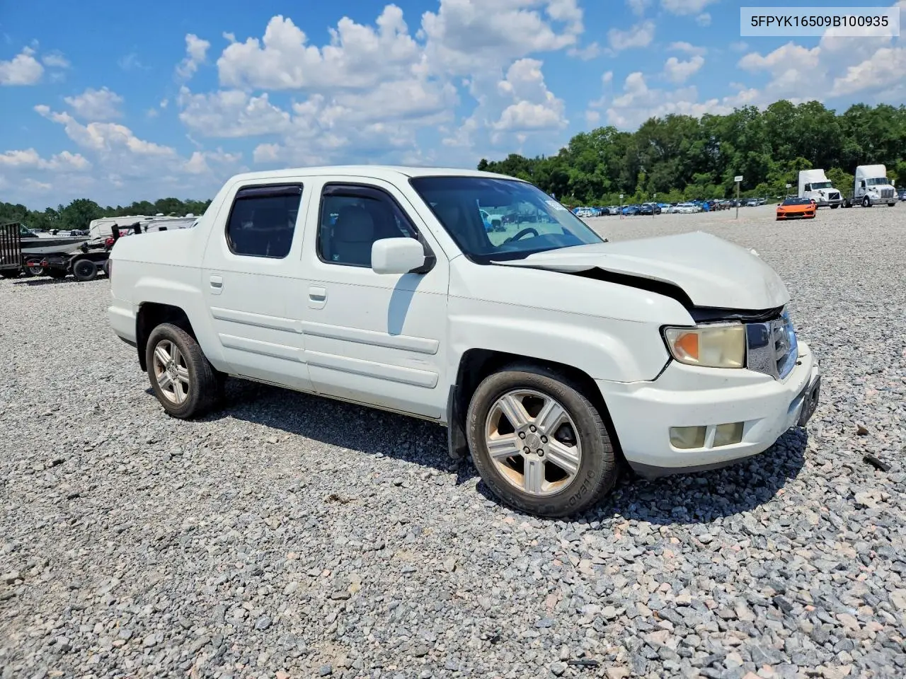 2009 Honda Ridgeline Rtl VIN: 5FPYK16509B100935 Lot: 59327366