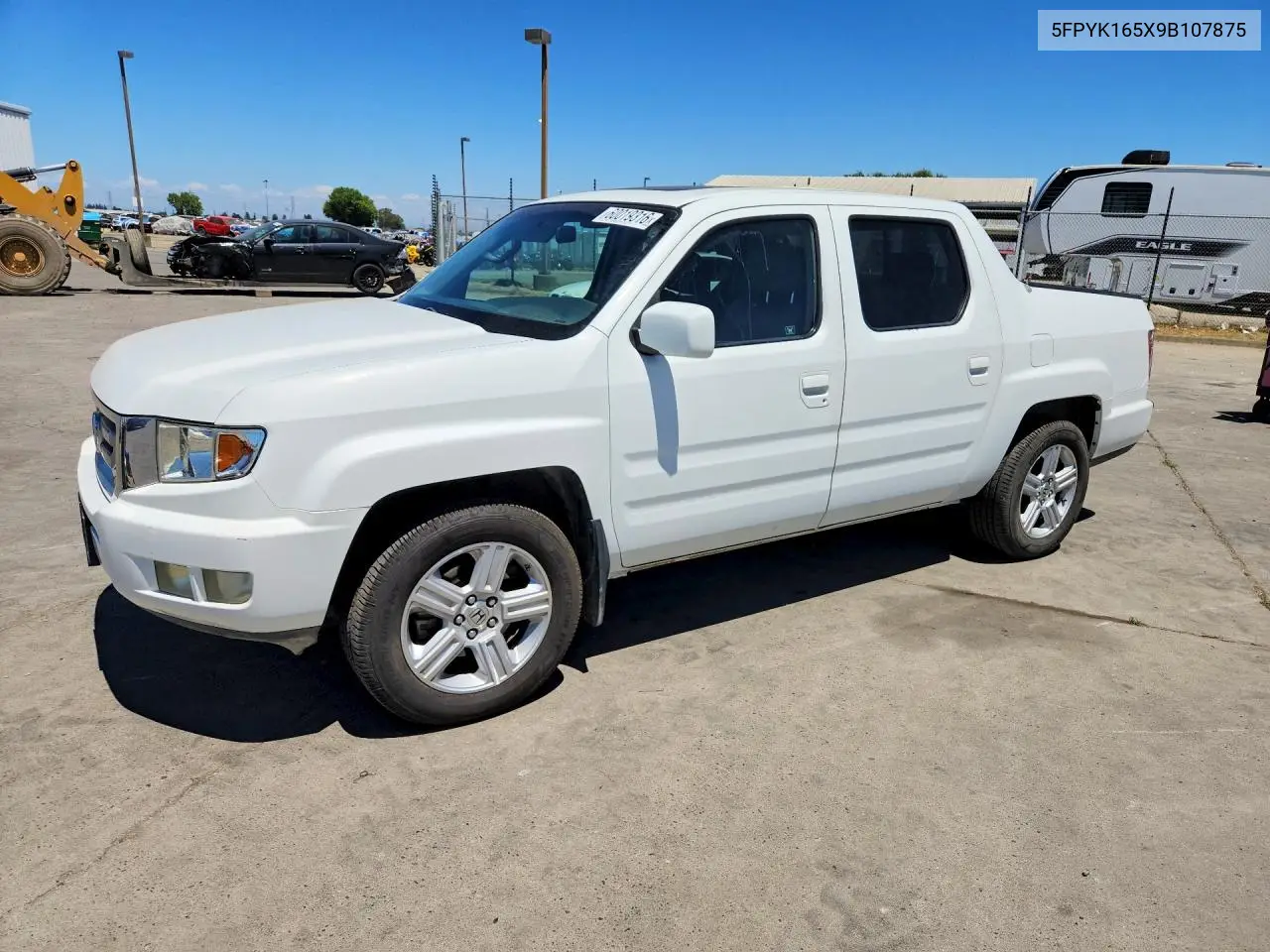 2009 Honda Ridgeline Rtl VIN: 5FPYK165X9B107875 Lot: 60019316
