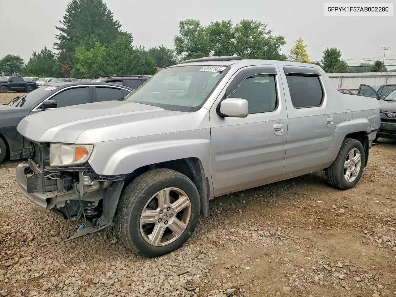 2010 Honda Ridgeline Rtl VIN: 5FPYK1F57AB002280 Lot: 59987146