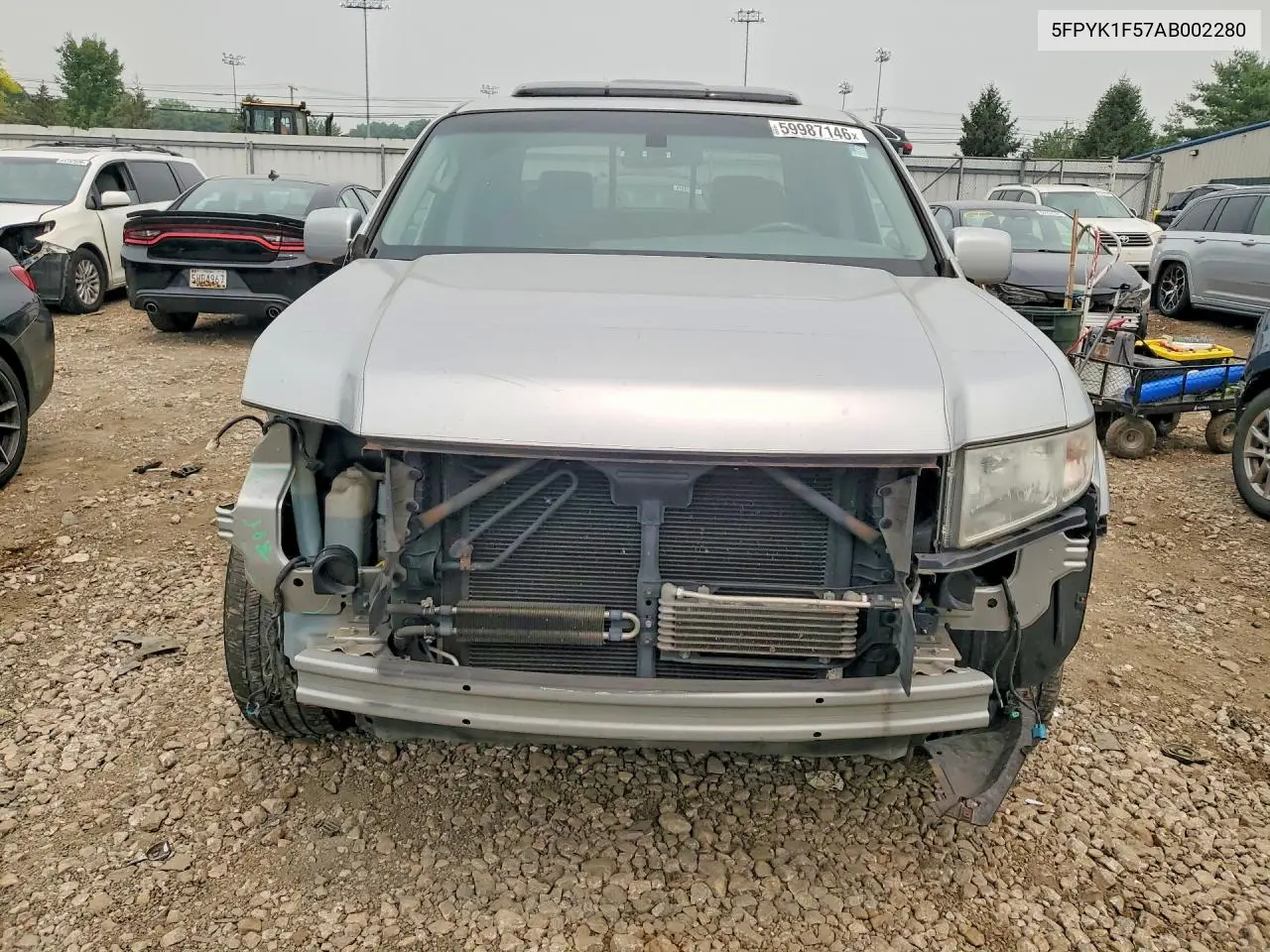2010 Honda Ridgeline Rtl VIN: 5FPYK1F57AB002280 Lot: 59987146