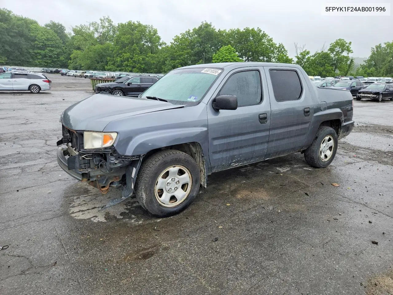 2010 Honda Ridgeline Rt VIN: 5FPYK1F24AB001996 Lot: 60019556