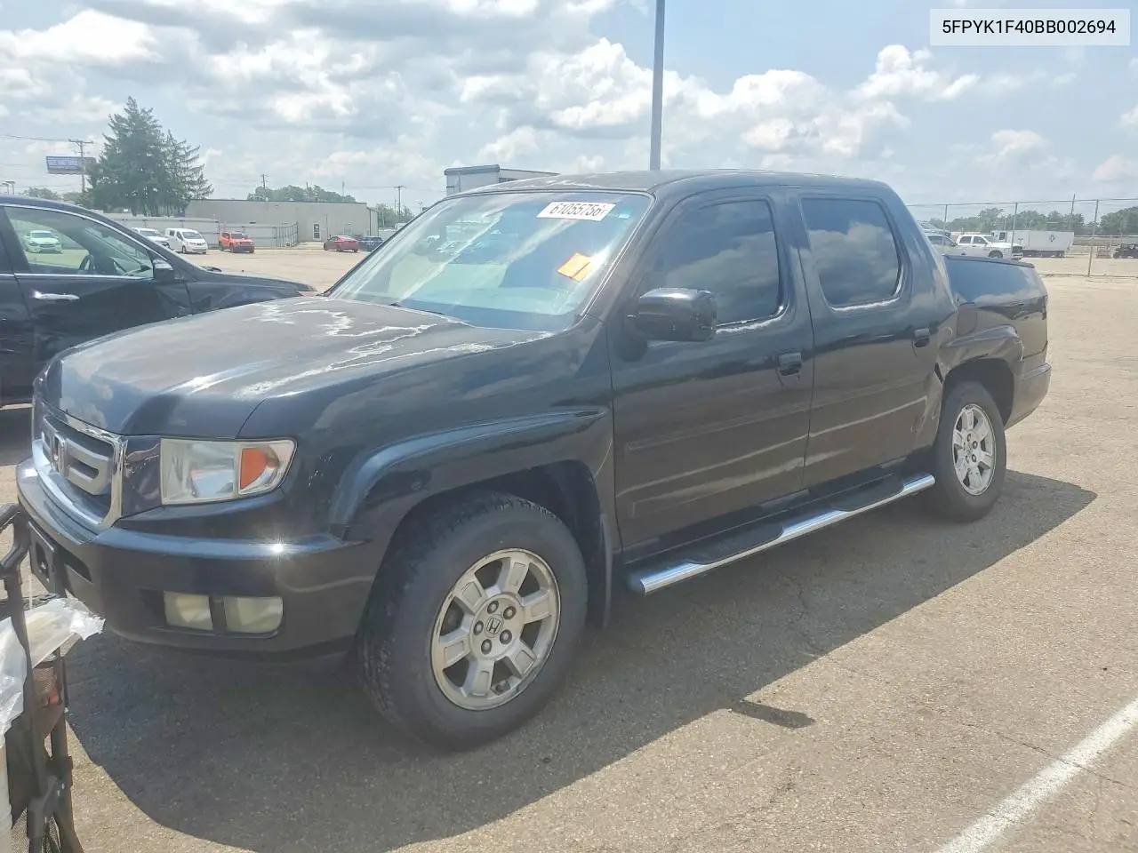 2011 Honda Ridgeline Rts VIN: 5FPYK1F40BB002694 Lot: 61055756
