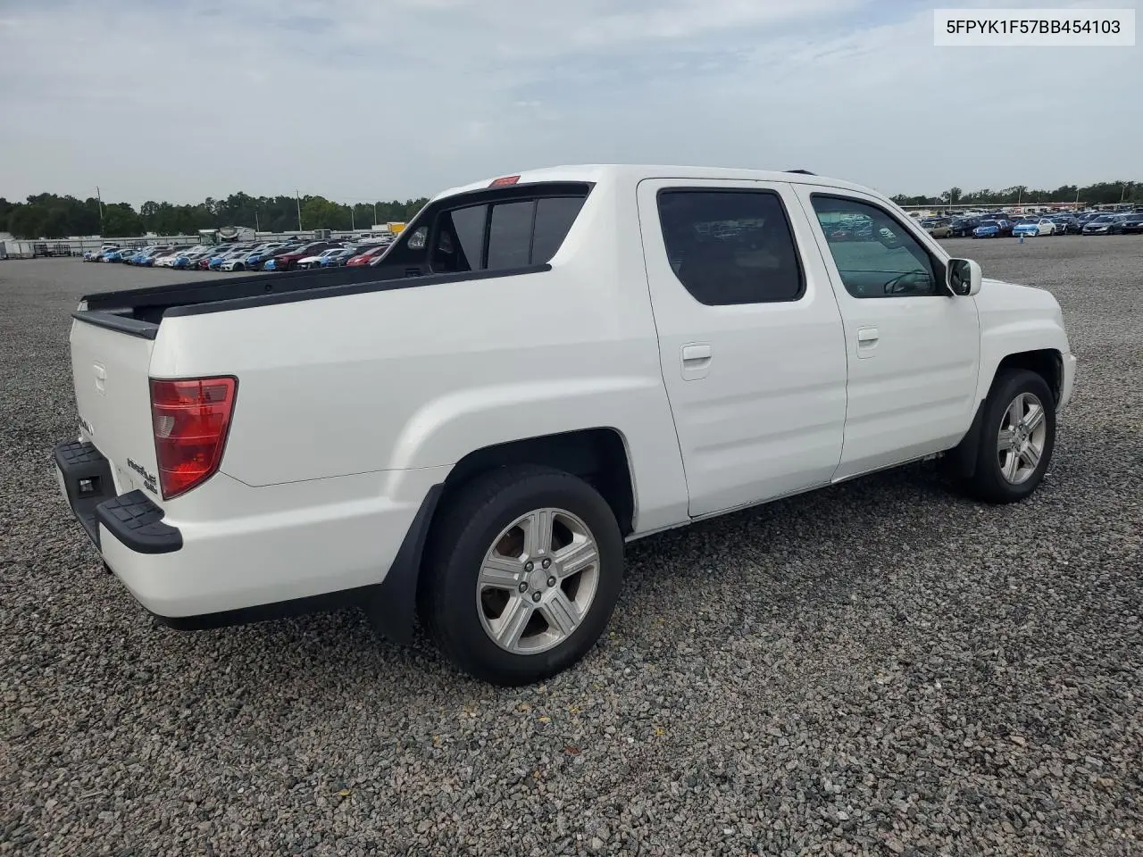 2011 Honda Ridgeline Rtl VIN: 5FPYK1F57BB454103 Lot: 61131326