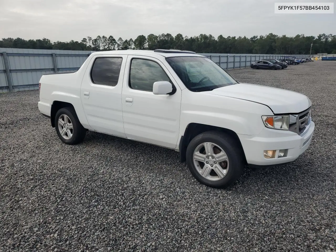 2011 Honda Ridgeline Rtl VIN: 5FPYK1F57BB454103 Lot: 61131326