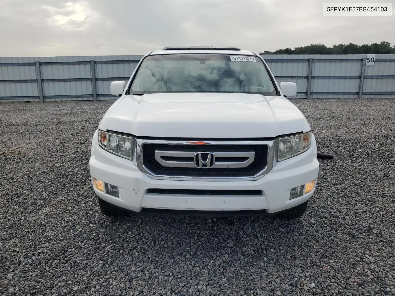 2011 Honda Ridgeline Rtl VIN: 5FPYK1F57BB454103 Lot: 61131326