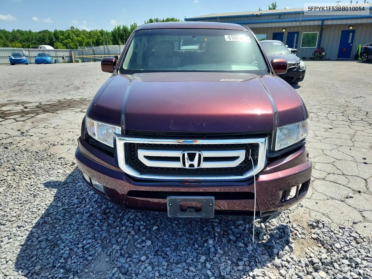 2011 Honda Ridgeline Rtl VIN: 5FPYK1F53BB010054 Lot: 61691626