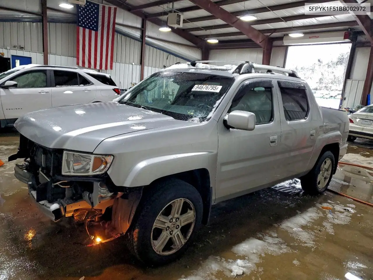 5FPYK1F51BB002972 2011 Honda Ridgeline Rtl