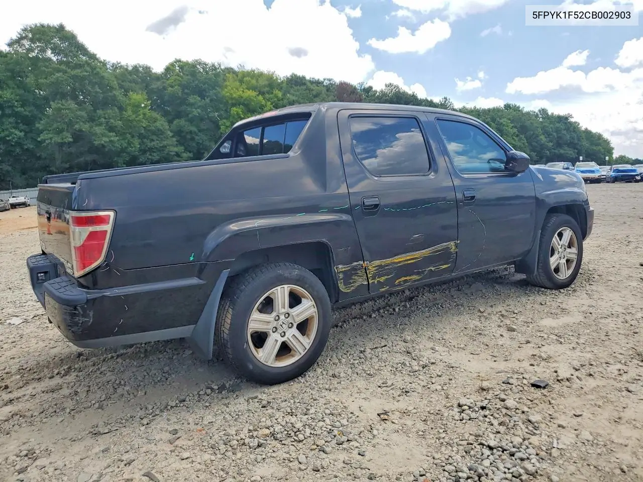 2012 Honda Ridgeline Rtl VIN: 5FPYK1F52CB002903 Lot: 59802016
