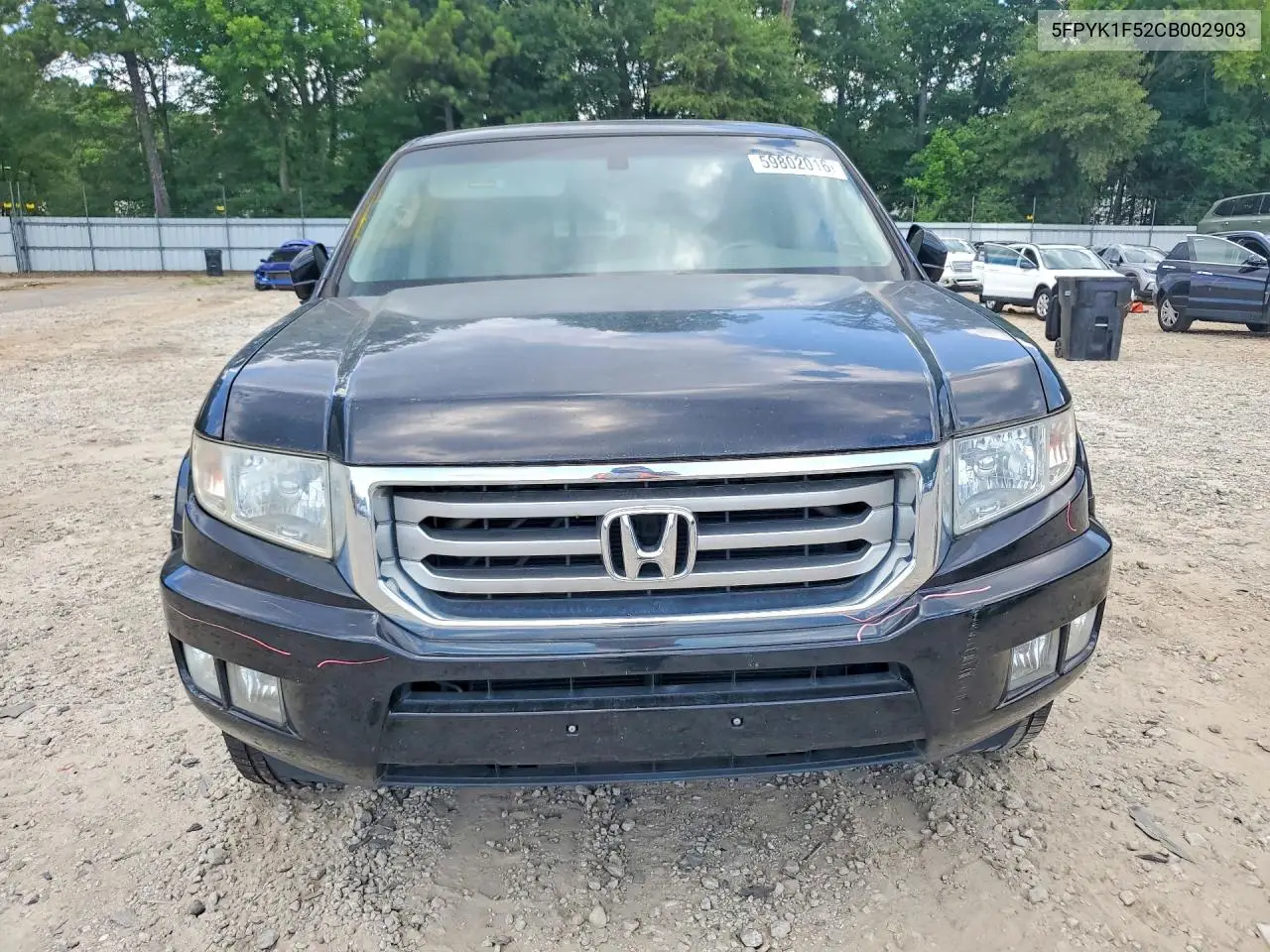 2012 Honda Ridgeline Rtl VIN: 5FPYK1F52CB002903 Lot: 59802016
