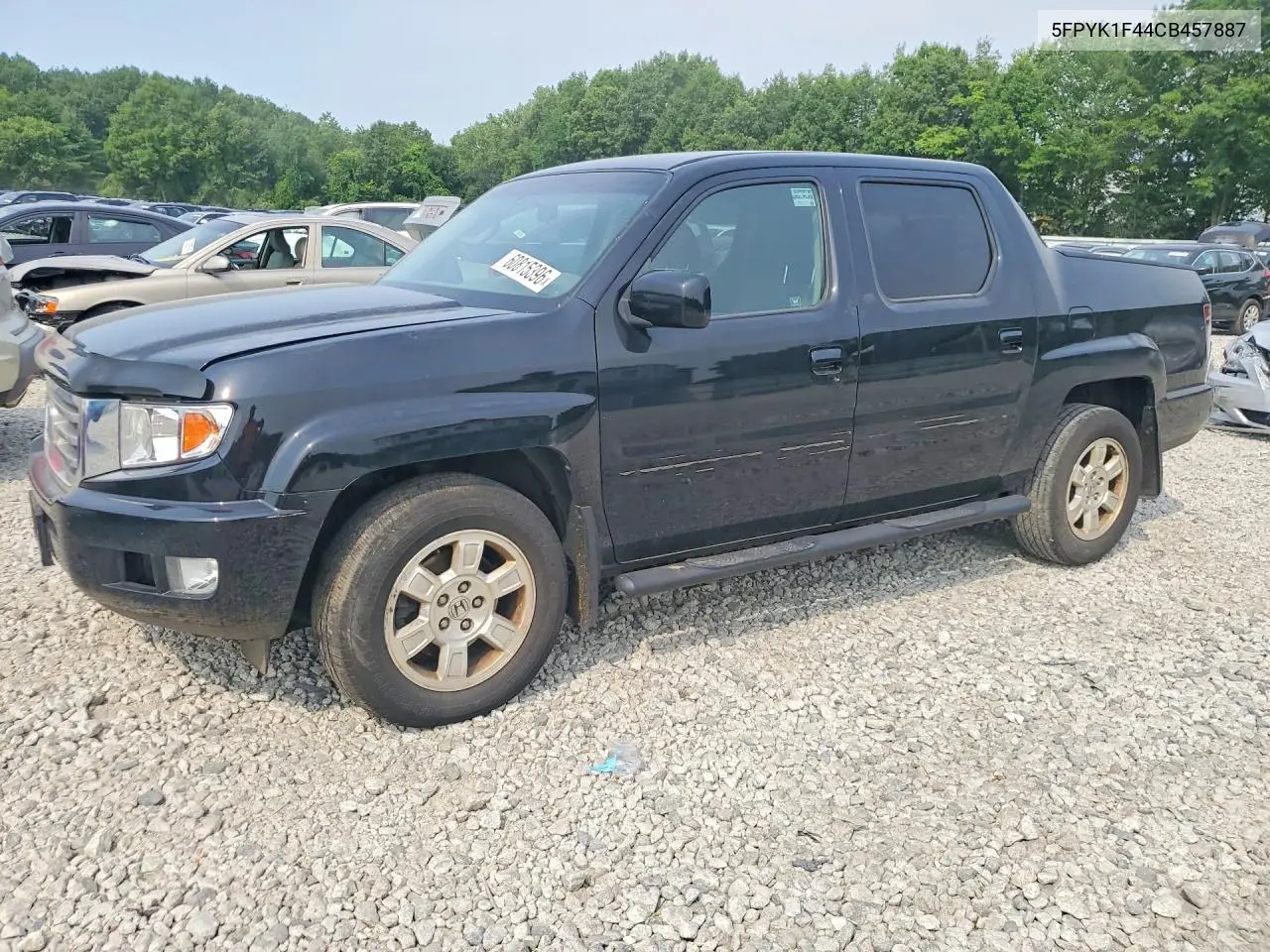 2012 Honda Ridgeline Rts VIN: 5FPYK1F44CB457887 Lot: 60815396
