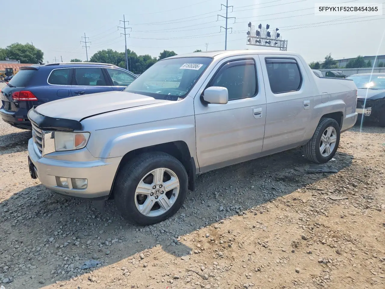 2012 Hond Ridgeline VIN: 5FPYK1F52CB454365 Lot: 61506386