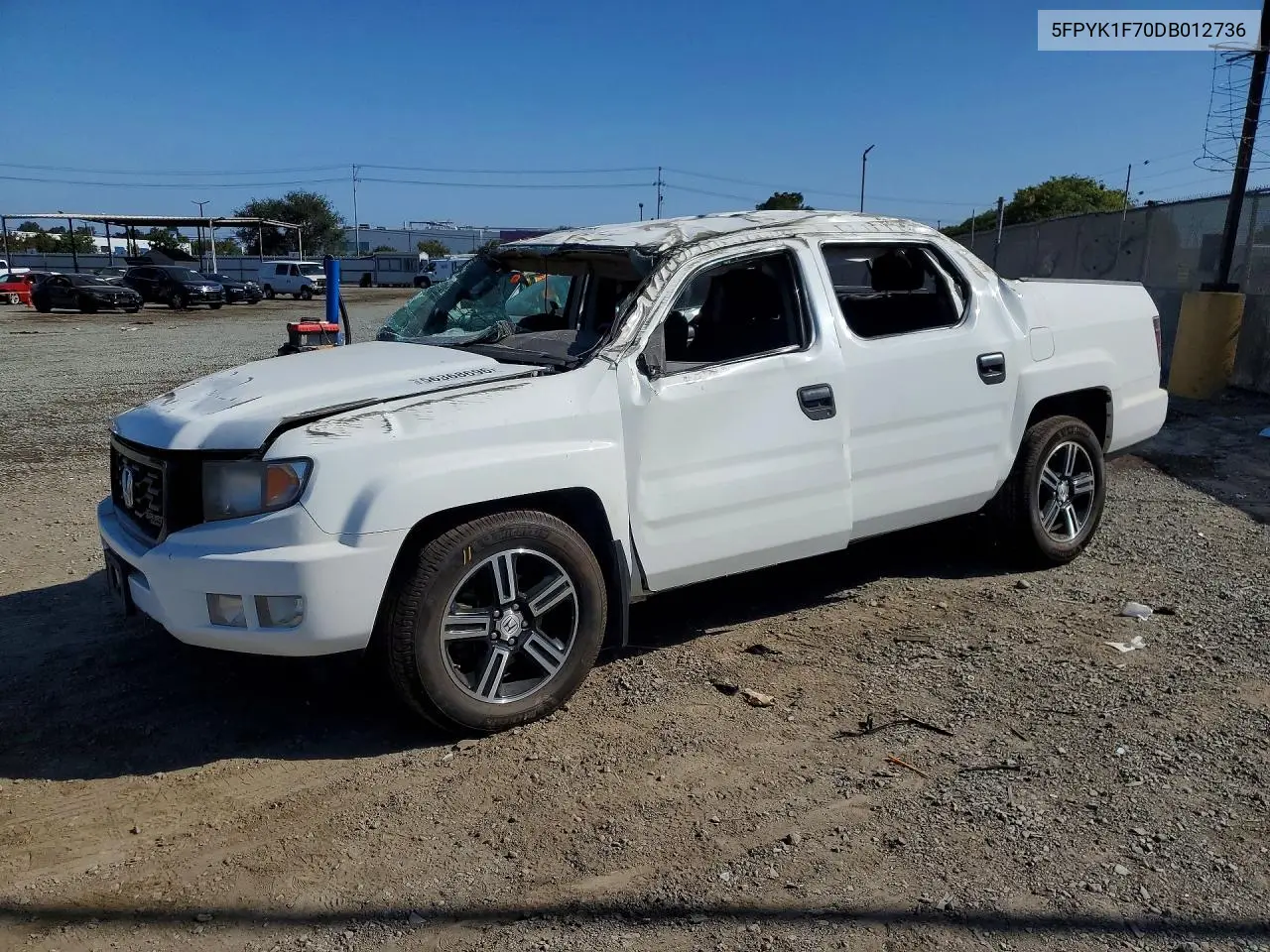 2013 Honda Ridgeline Sport VIN: 5FPYK1F70DB012736 Lot: 56368696