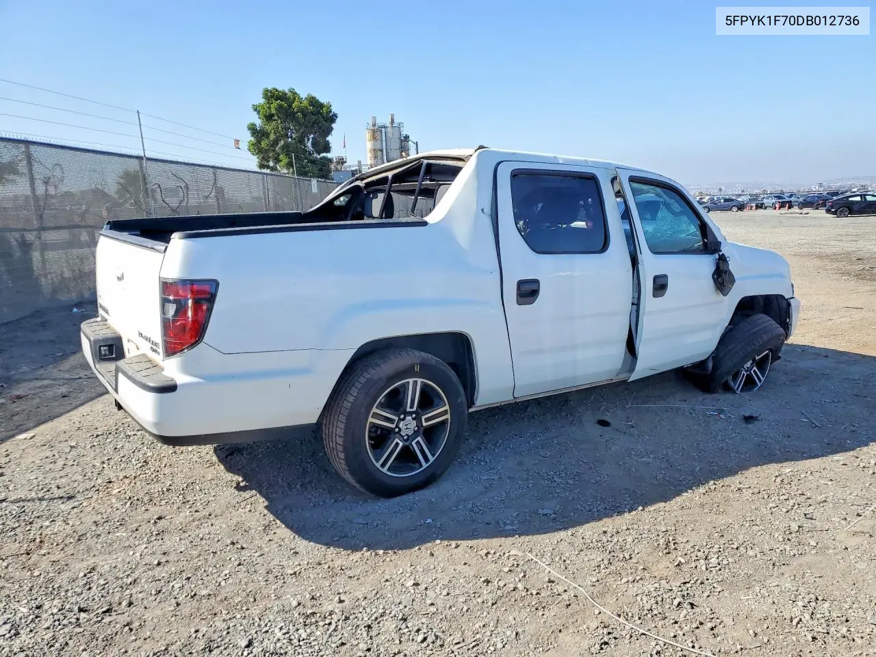 2013 Honda Ridgeline Sport VIN: 5FPYK1F70DB012736 Lot: 56368696
