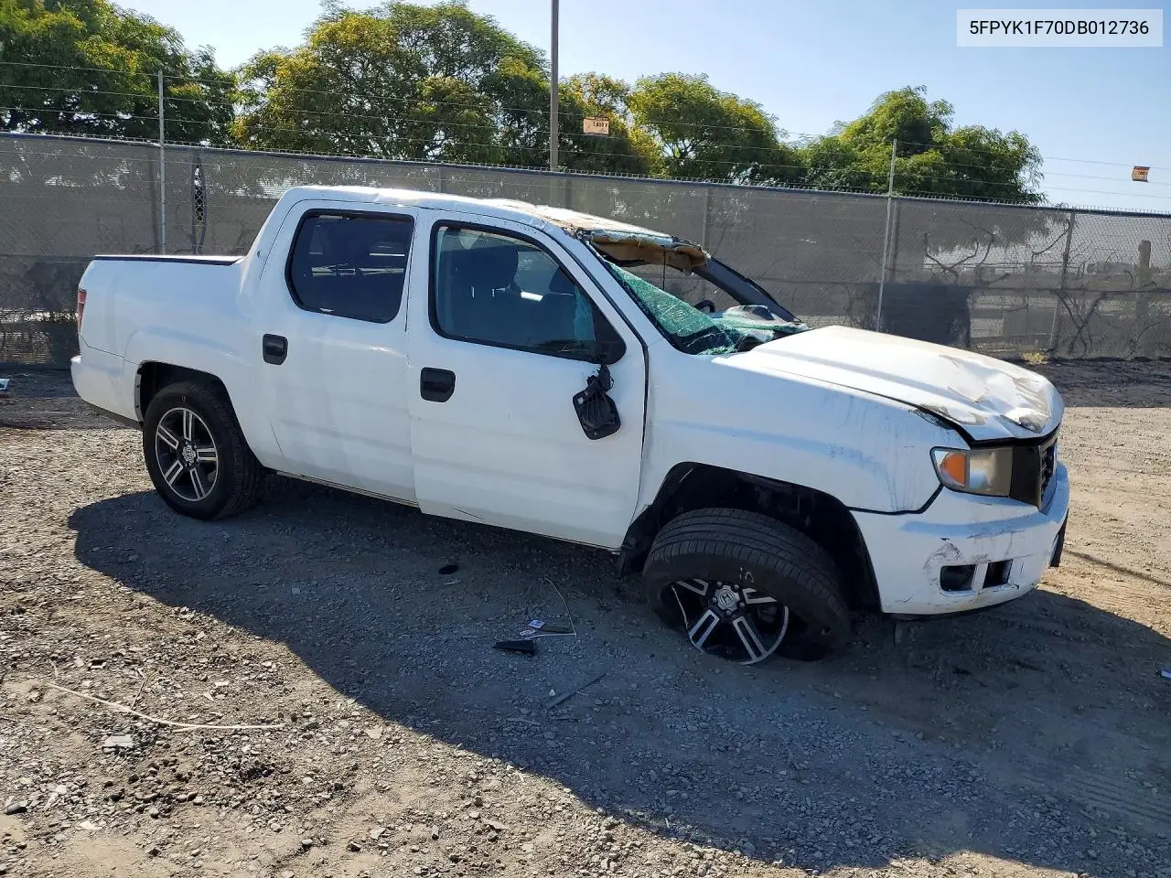 2013 Honda Ridgeline Sport VIN: 5FPYK1F70DB012736 Lot: 56368696