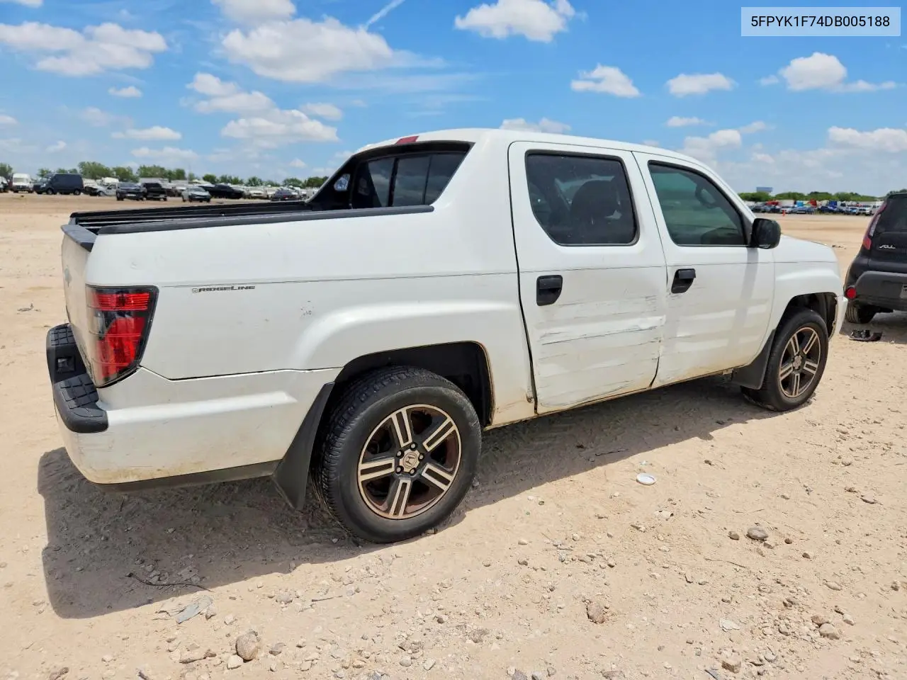 2013 Honda Ridgeline Sport VIN: 5FPYK1F74DB005188 Lot: 59913756