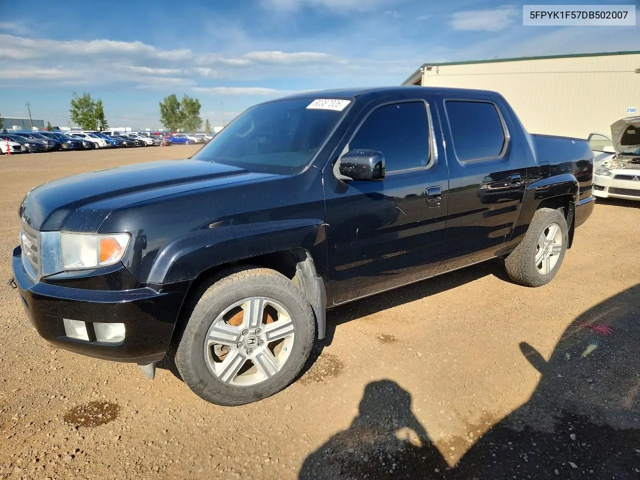 2013 Honda Ridgeline Rtl VIN: 5FPYK1F57DB502007 Lot: 60387306