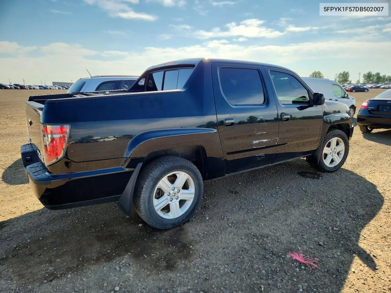 2013 Honda Ridgeline Rtl VIN: 5FPYK1F57DB502007 Lot: 60387306