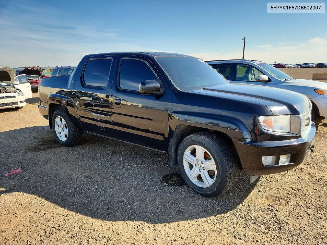 2013 Honda Ridgeline Rtl VIN: 5FPYK1F57DB502007 Lot: 60387306