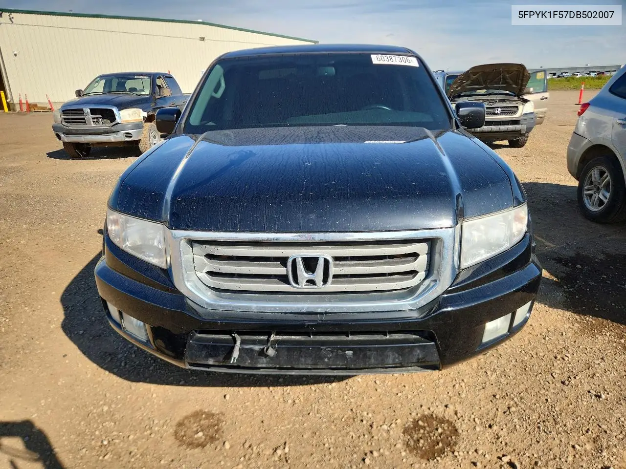 2013 Honda Ridgeline Rtl VIN: 5FPYK1F57DB502007 Lot: 60387306