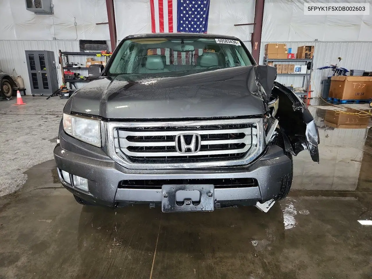 2013 Honda Ridgeline Rtl VIN: 5FPYK1F5XDB002603 Lot: 60583436