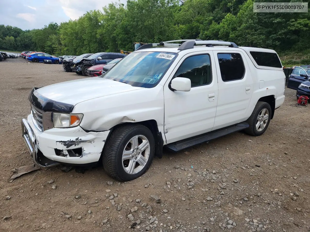 2013 Honda Ridgeline Rtl VIN: 5FPYK1F55DB003707 Lot: 60647966