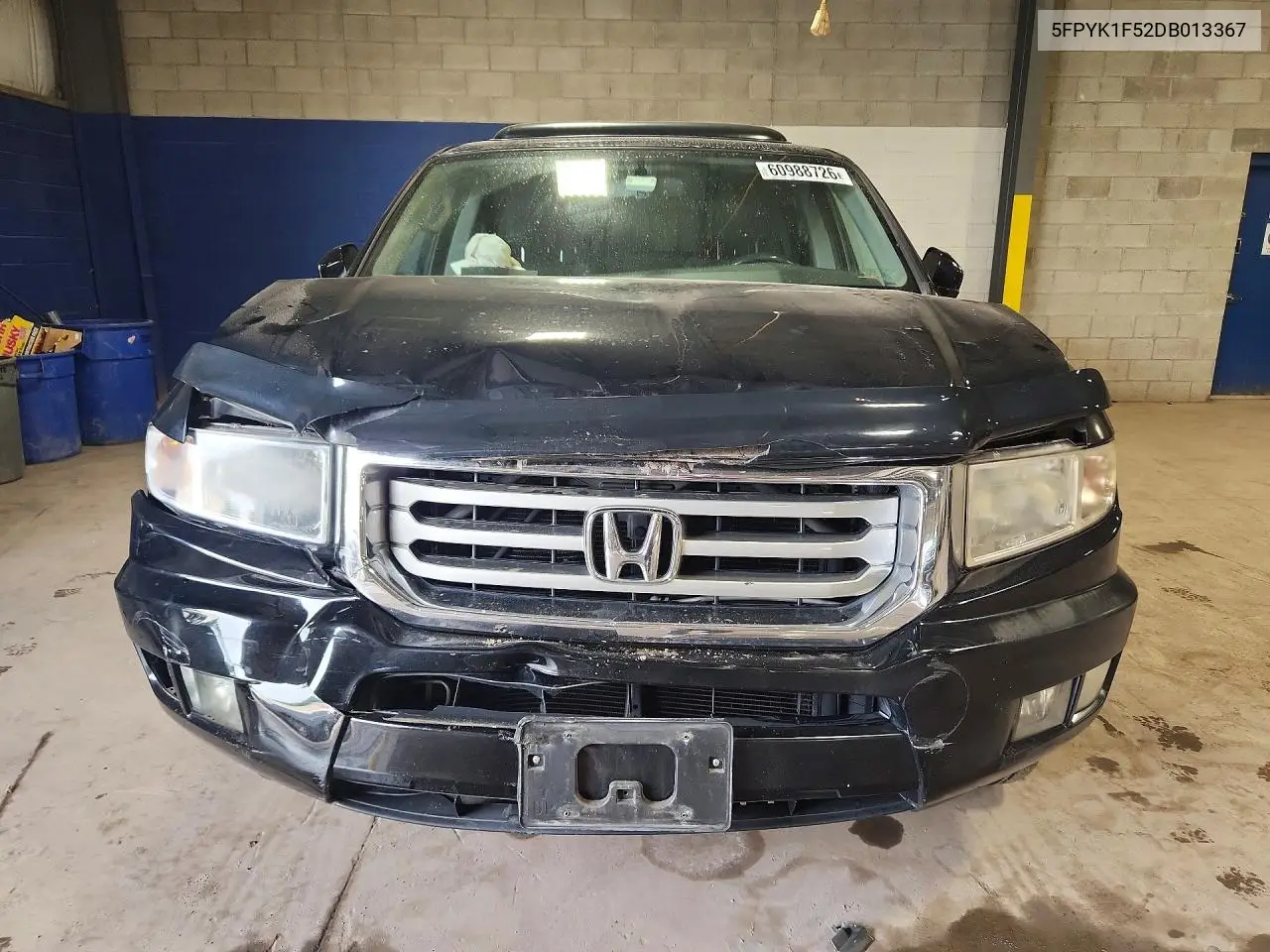 2013 Honda Ridgeline Rtl VIN: 5FPYK1F52DB013367 Lot: 60988726