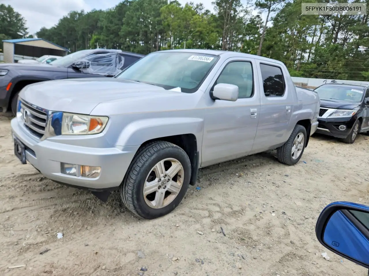 2013 Honda Ridgeline Rtl VIN: 5FPYK1F50DB006191 Lot: 61786356