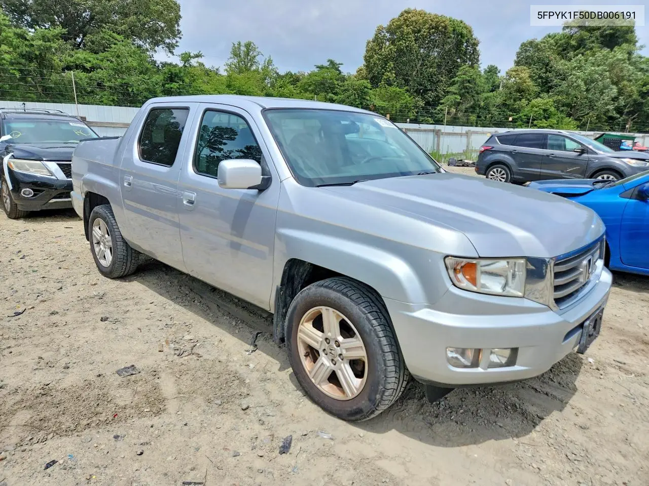 2013 Honda Ridgeline Rtl VIN: 5FPYK1F50DB006191 Lot: 61786356