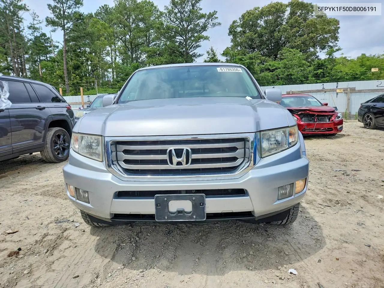 2013 Honda Ridgeline Rtl VIN: 5FPYK1F50DB006191 Lot: 61786356