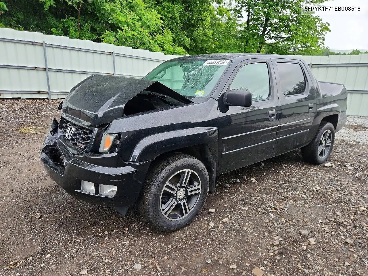 2014 Honda Ridgeline Sport VIN: 5FPYK1F71EB008518 Lot: 56851066