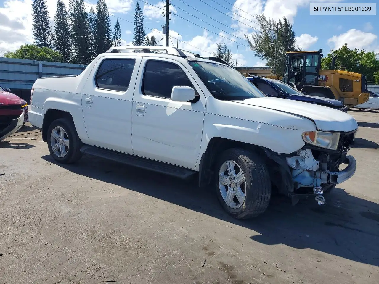2014 Honda Ridgeline Rtl VIN: 5FPYK1F51EB001339 Lot: 57191796