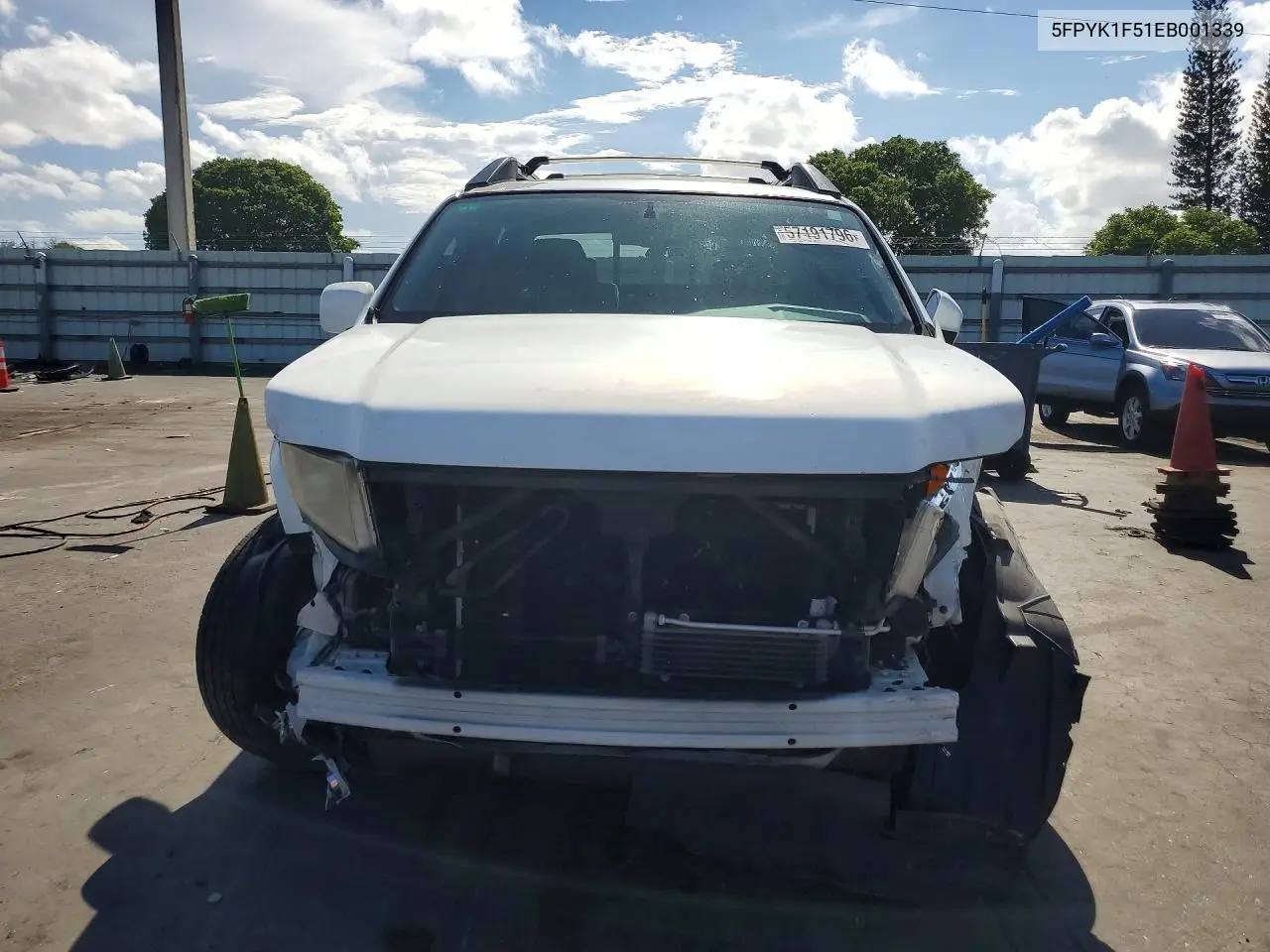 2014 Honda Ridgeline Rtl VIN: 5FPYK1F51EB001339 Lot: 57191796
