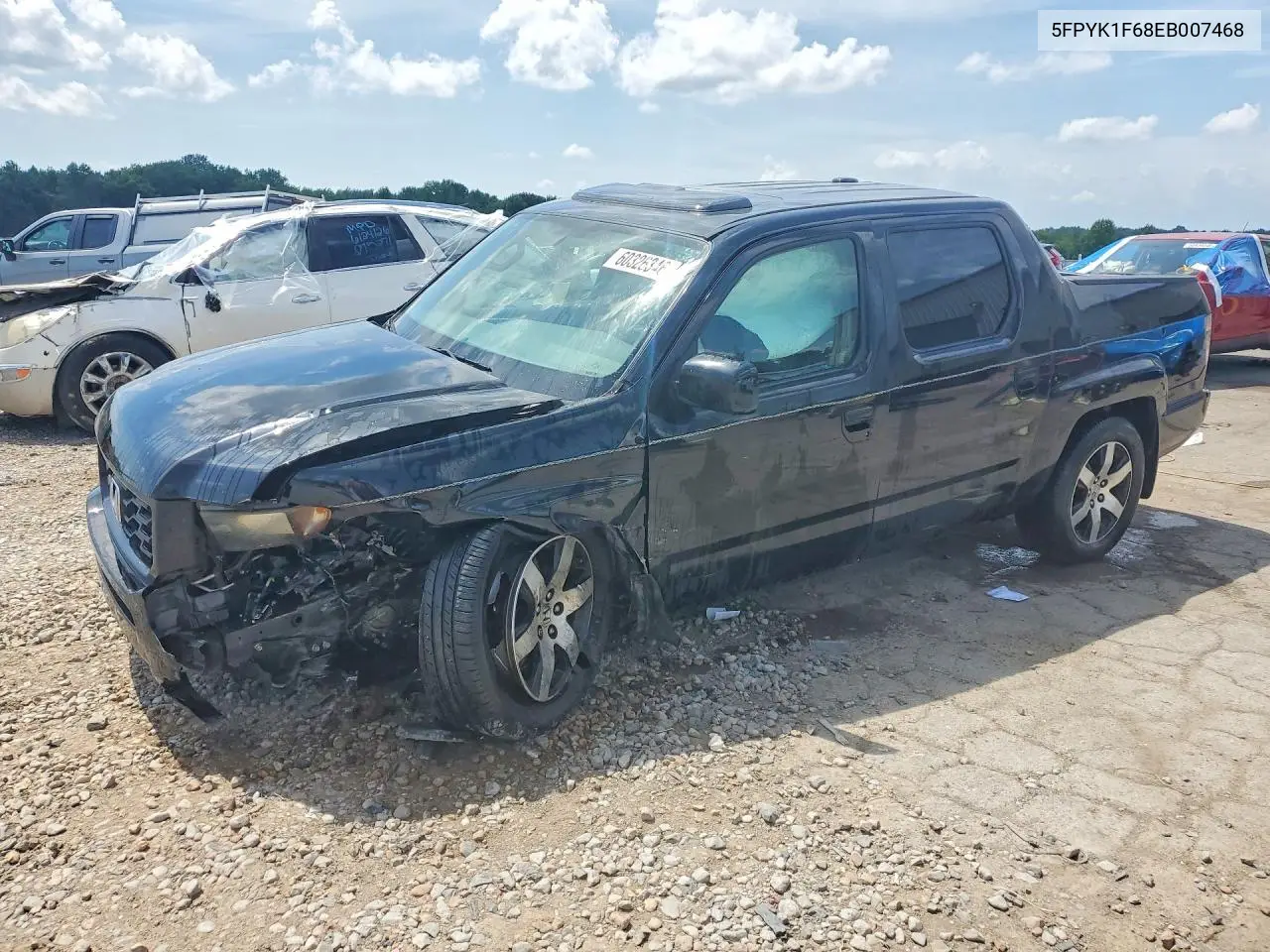 2014 Honda Ridgeline Rtl-S VIN: 5FPYK1F68EB007468 Lot: 60326346