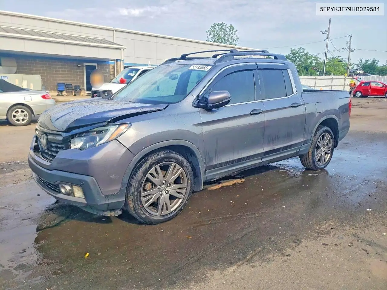 2017 Honda Ridgeline Rtl VIN: 5FPYK3F79HB029584 Lot: 58715666