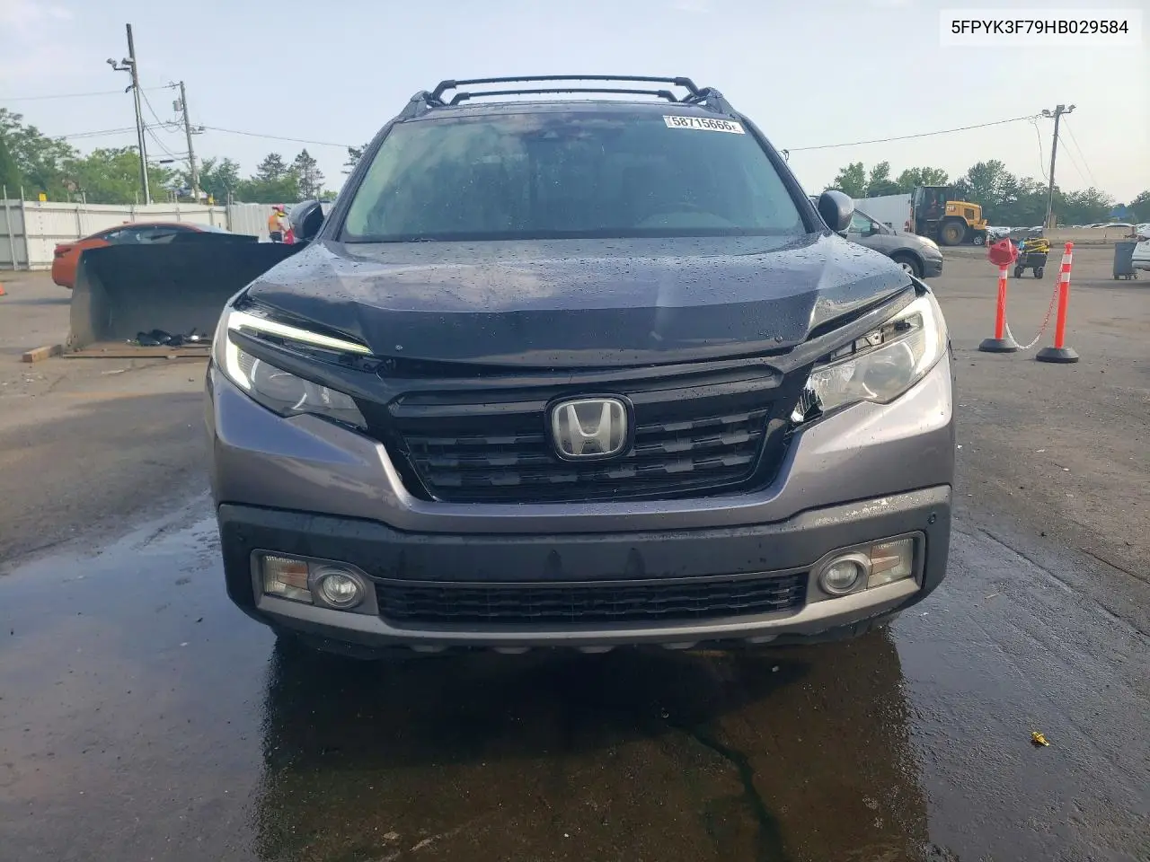 2017 Honda Ridgeline Rtl VIN: 5FPYK3F79HB029584 Lot: 58715666