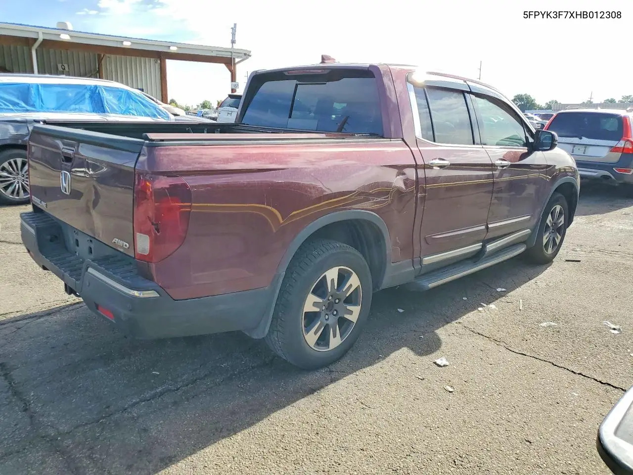 2017 Honda Ridgeline Rtl VIN: 5FPYK3F7XHB012308 Lot: 59654086
