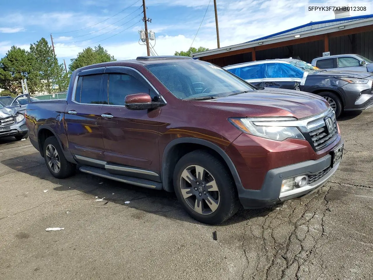 2017 Honda Ridgeline Rtl VIN: 5FPYK3F7XHB012308 Lot: 59654086