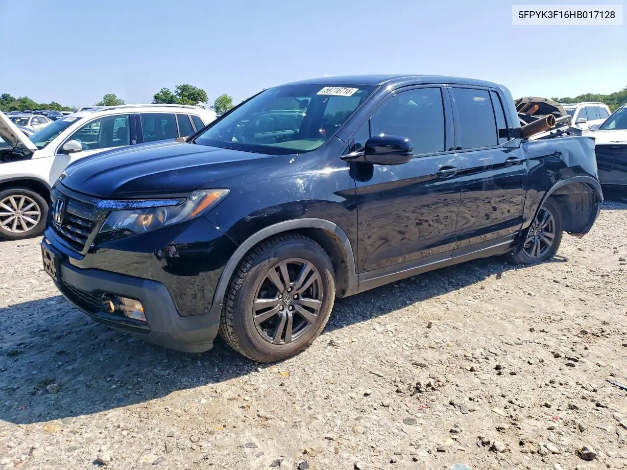 2017 Honda Ridgeline Sport VIN: 5FPYK3F16HB017128 Lot: 59716716