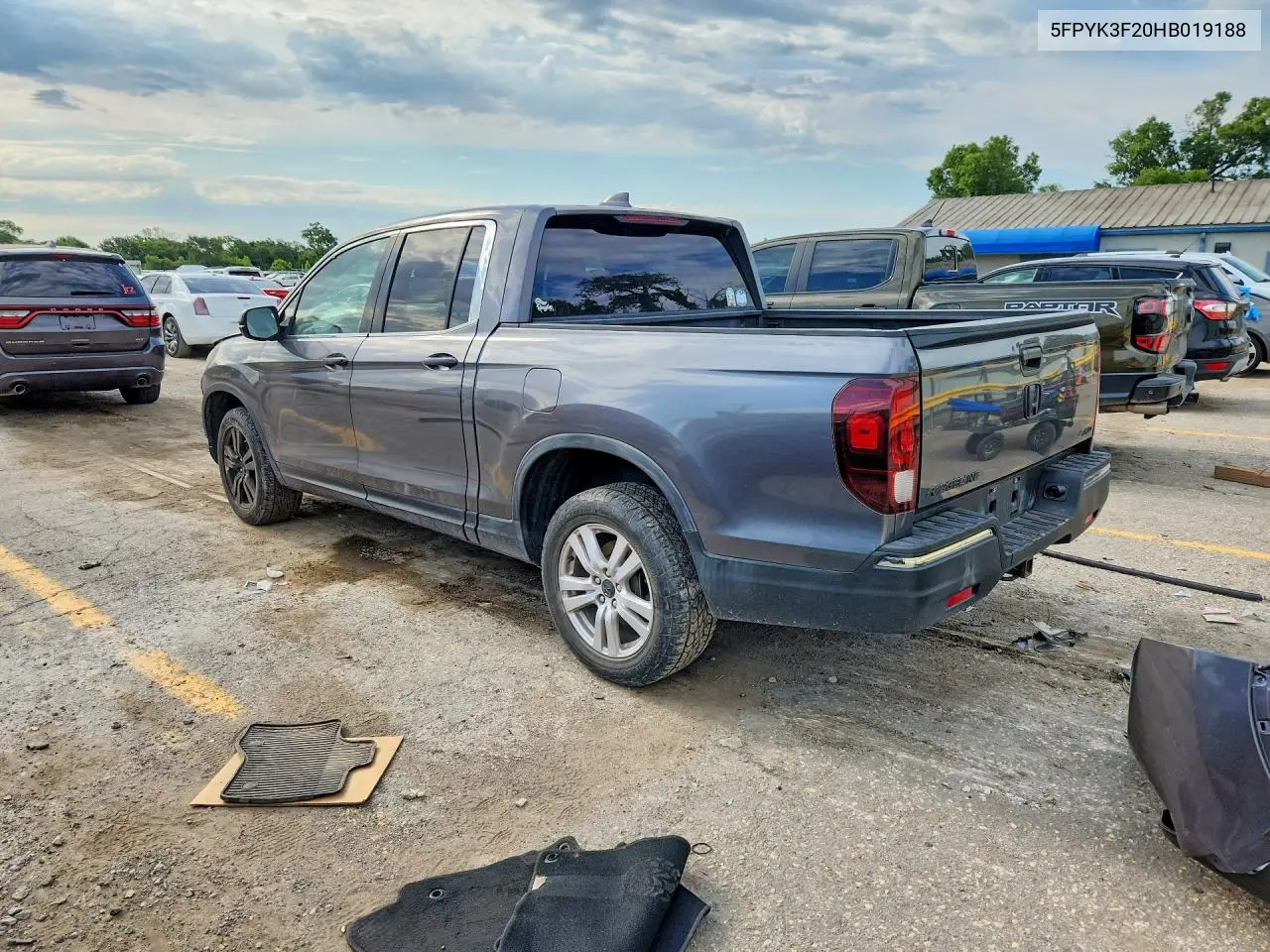 2017 Honda Ridgeline Rt VIN: 5FPYK3F20HB019188 Lot: 60565926
