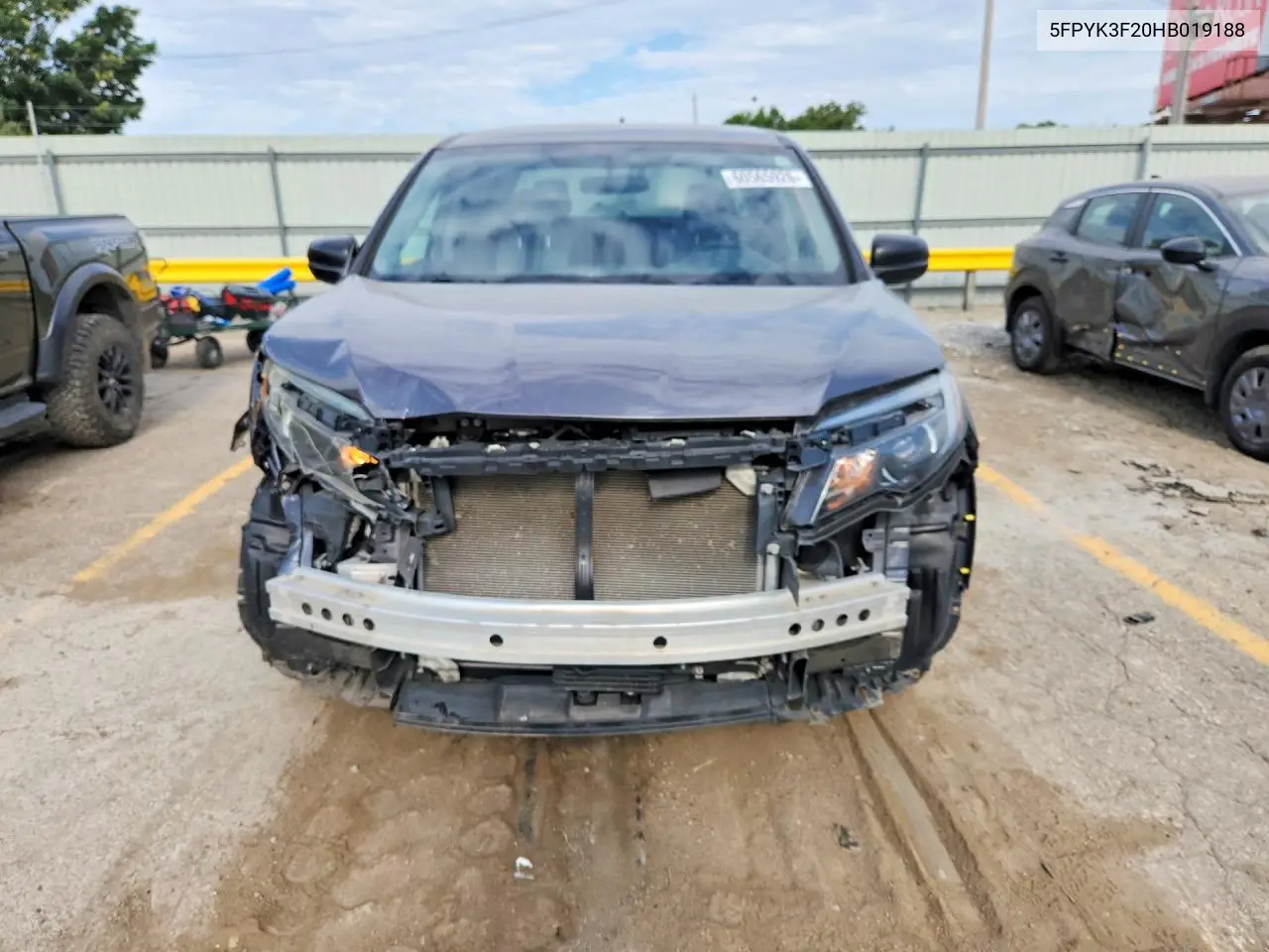 2017 Honda Ridgeline Rt VIN: 5FPYK3F20HB019188 Lot: 60565926