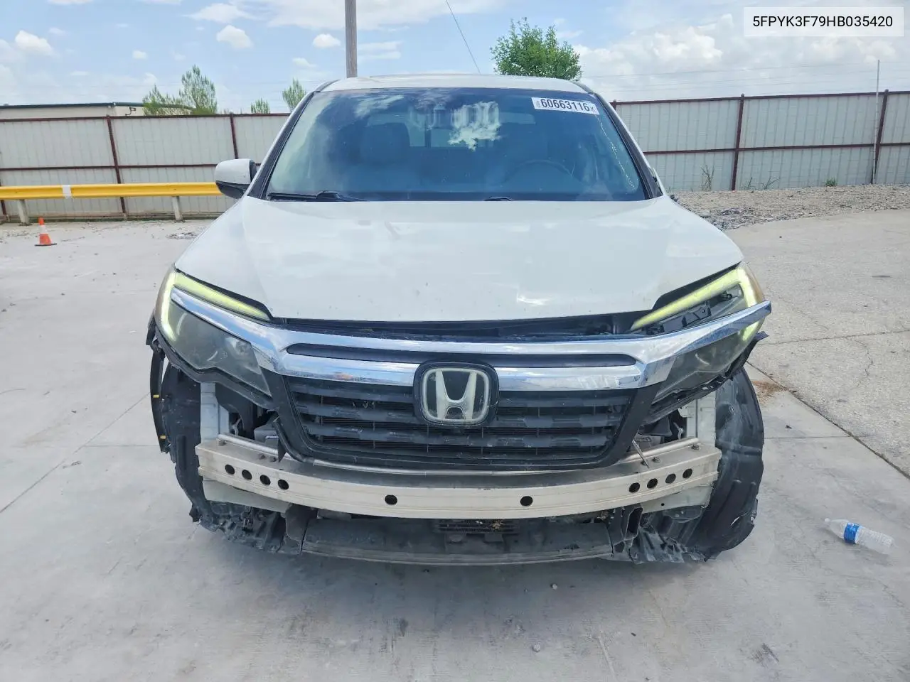 2017 Honda Ridgeline Rtl VIN: 5FPYK3F79HB035420 Lot: 60663116