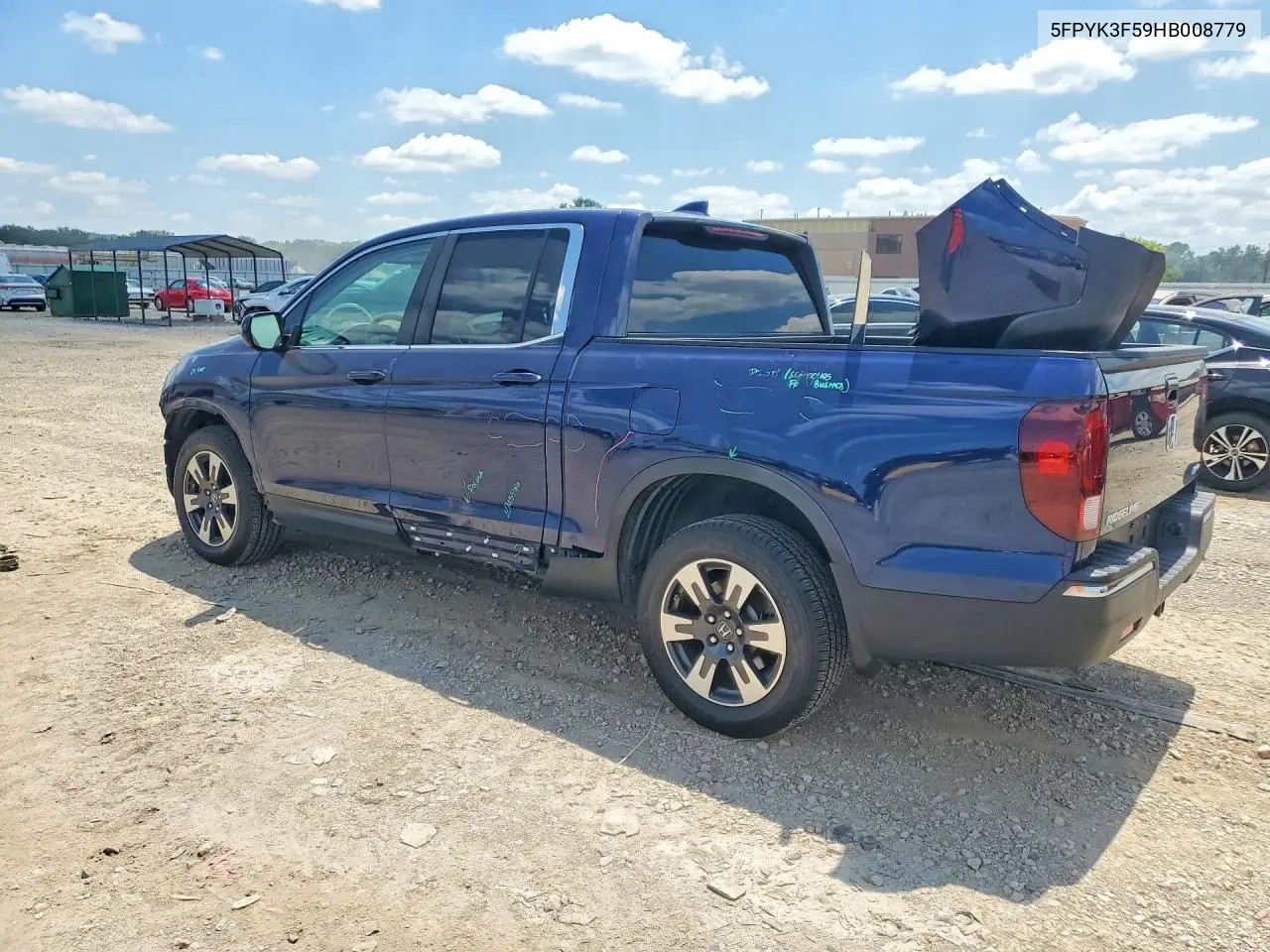 2017 Honda Ridgeline Rtl VIN: 5FPYK3F59HB008779 Lot: 60697896
