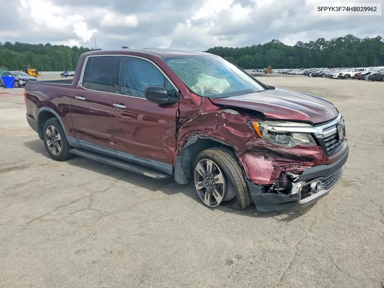 2017 Honda Ridgeline Rtl VIN: 5FPYK3F74HB029962 Lot: 60964606